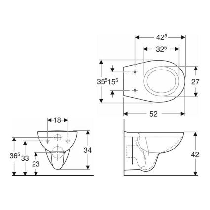 Kolo K93101000 - WC suspendu Rimfree Rekord céramique/blanc