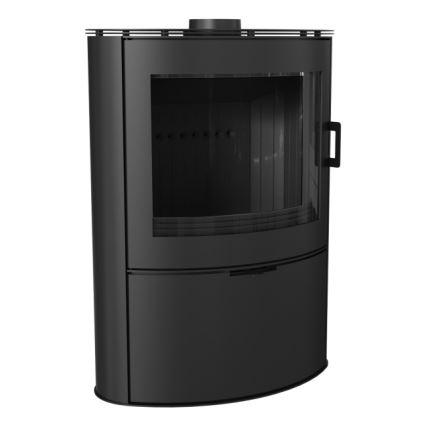 Kratki - Cheminée en acier avec fermeture de porte automatique 10kW 150 mm noir