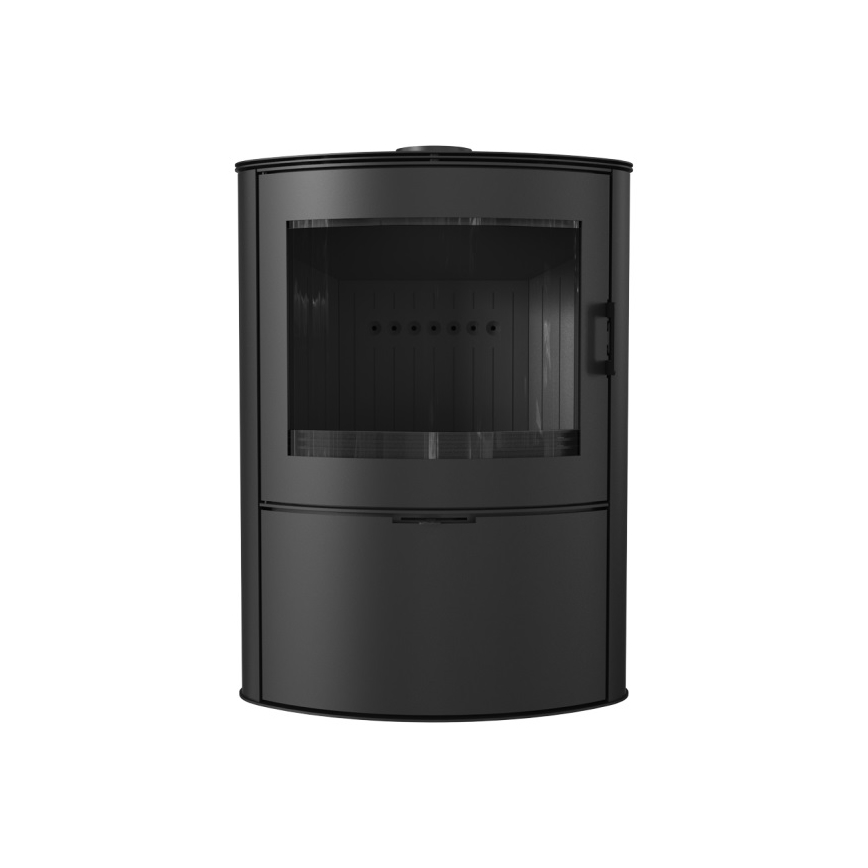 Kratki - Cheminée en acier avec fermeture de porte automatique 10kW 150 mm noir