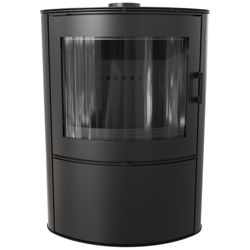Kratki - Cheminée en acier avec fermeture de porte automatique 10kW 150 mm noir