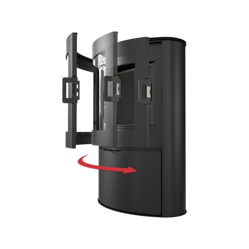 Kratki - Cheminée en acier avec fermeture de porte automatique 10kW 150 mm noir