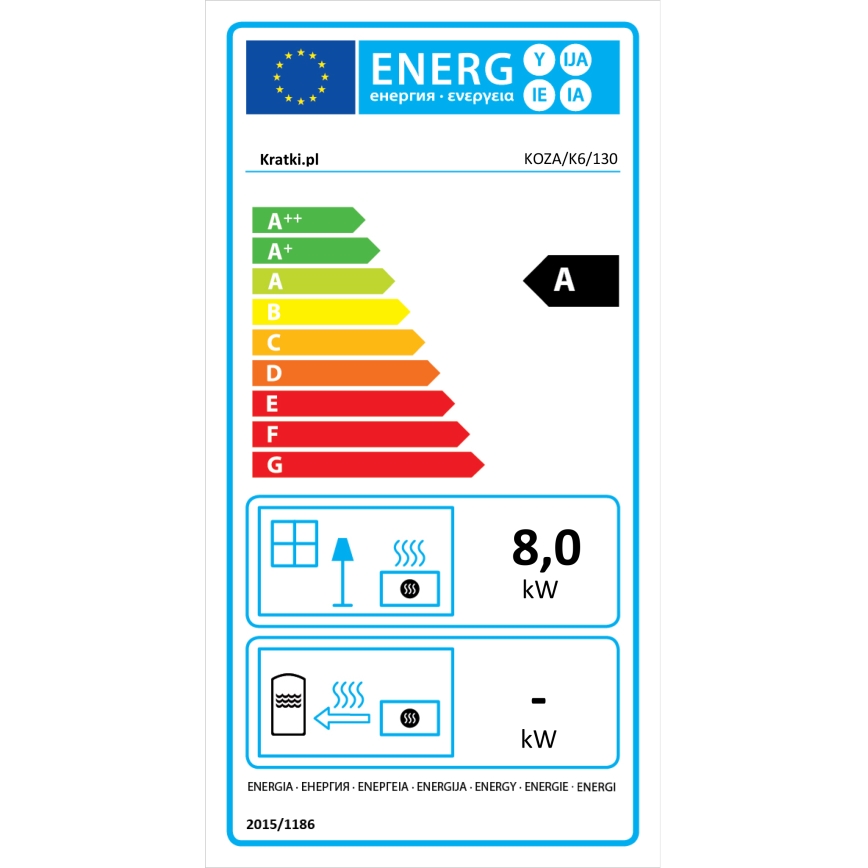 Kratki - Cheminée en fonte 8kW 130mm