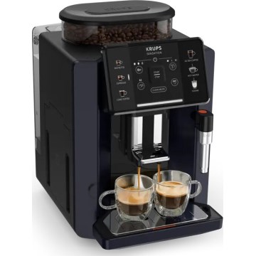 Krups - Machine à café automatique avec récipient à lait SENSATION 1450W/230V noir