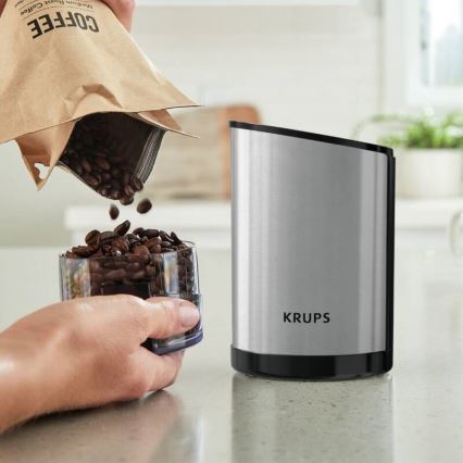 Krups - Moulin à café à grain électrique 85g FAST-TOUCH 200W/230V chrome