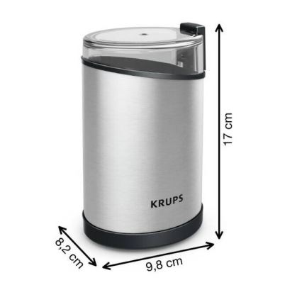 Krups - Moulin à café à grain électrique 85g FAST-TOUCH 200W/230V chrome