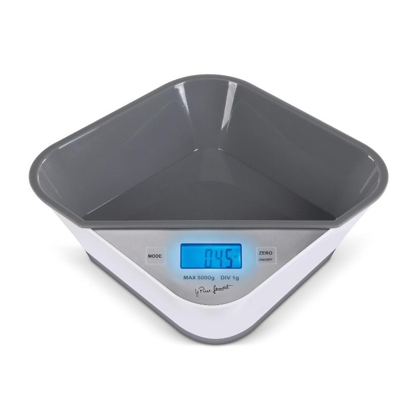 Lamart - Balance de cuisine numérique 2xAAA blanche/grise