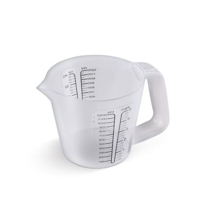 Lamart - Balance de cuisine numérique avec verre doseur, 2x AAA, blanche