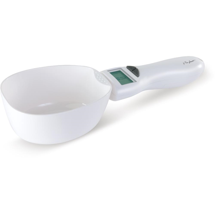 Lamart - Cuillère peseuse avec écran LCD, 2x AAA, blanche