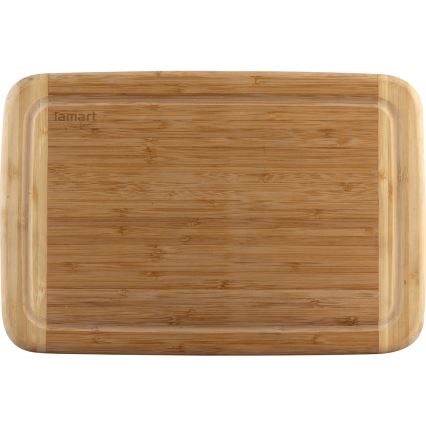 Lamart - Planche à découper de cuisine 40x26 cm bambou