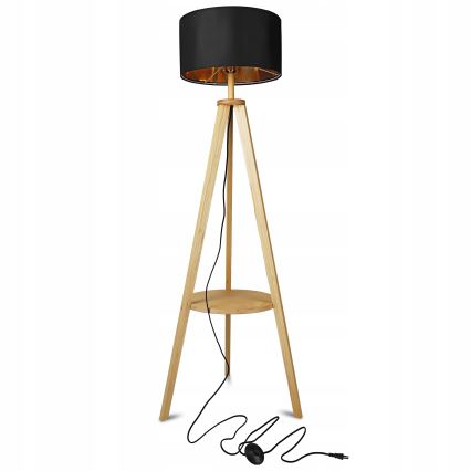 Lampadaire 1 douille E27 / 40 W / 230 V, noir