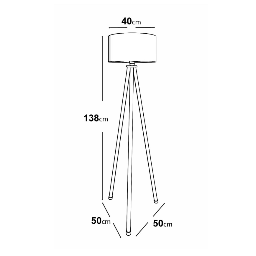 Lampadaire 1xE27/40W/230V beige/blanc