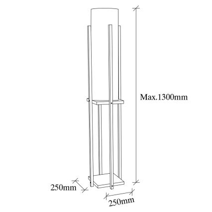 Lampadaire 1xE27/40W/230V blanc