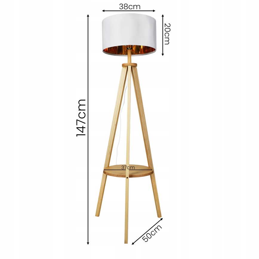 Lampadaire 1xE27/40W/230V blanc