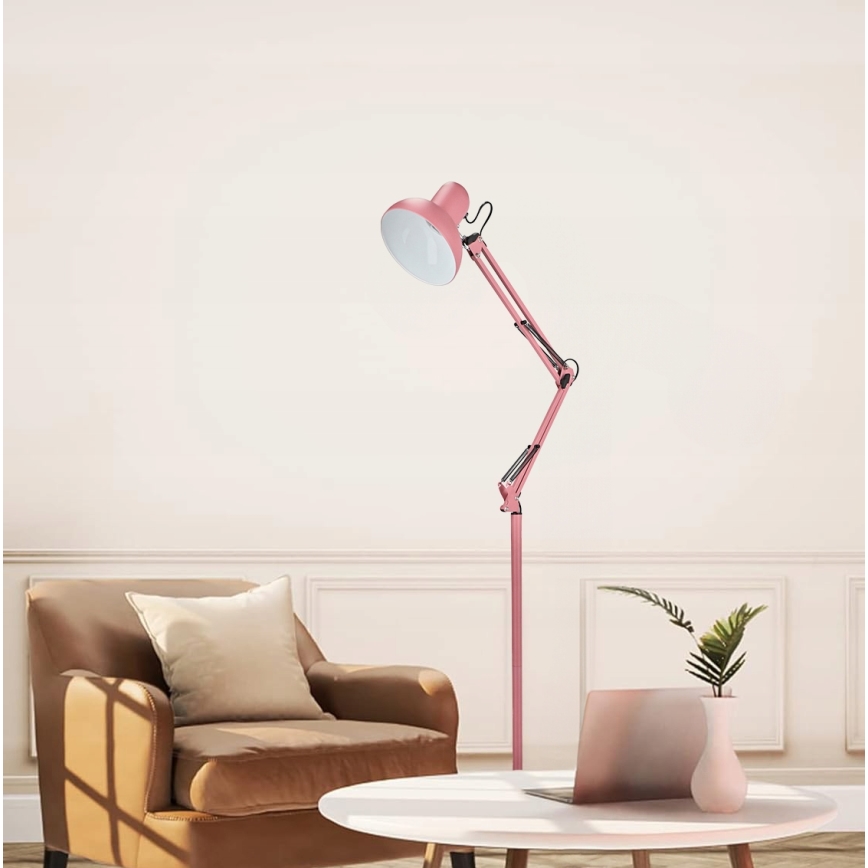 Lampadaire 1xE27/40W/230V rose