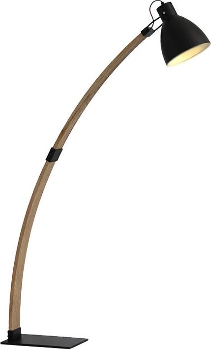 Lampadaire 1xE27/60W/230V frêne/noir