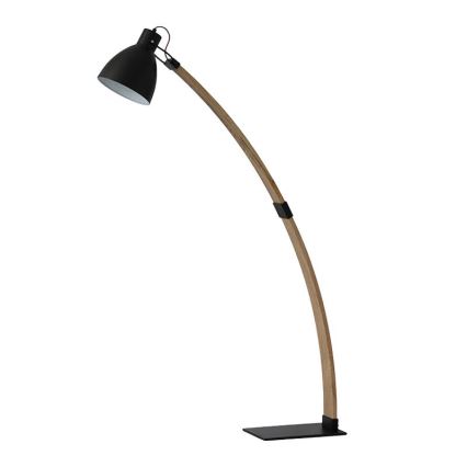 Lampadaire 1xE27/60W/230V frêne/noir