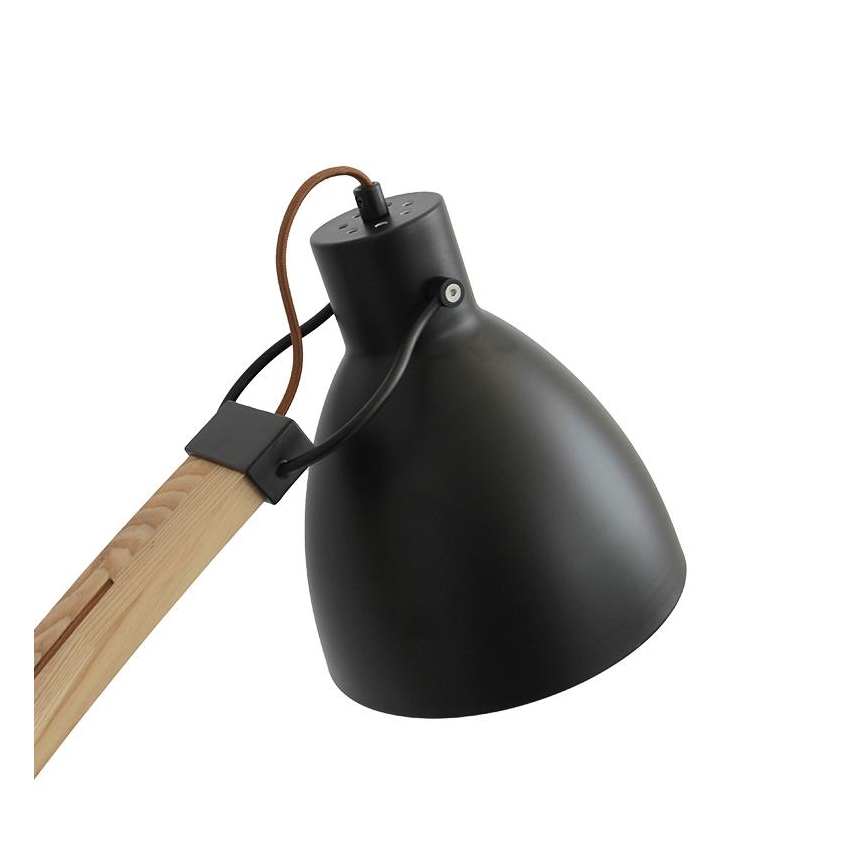 Lampadaire 1xE27/60W/230V frêne/noir