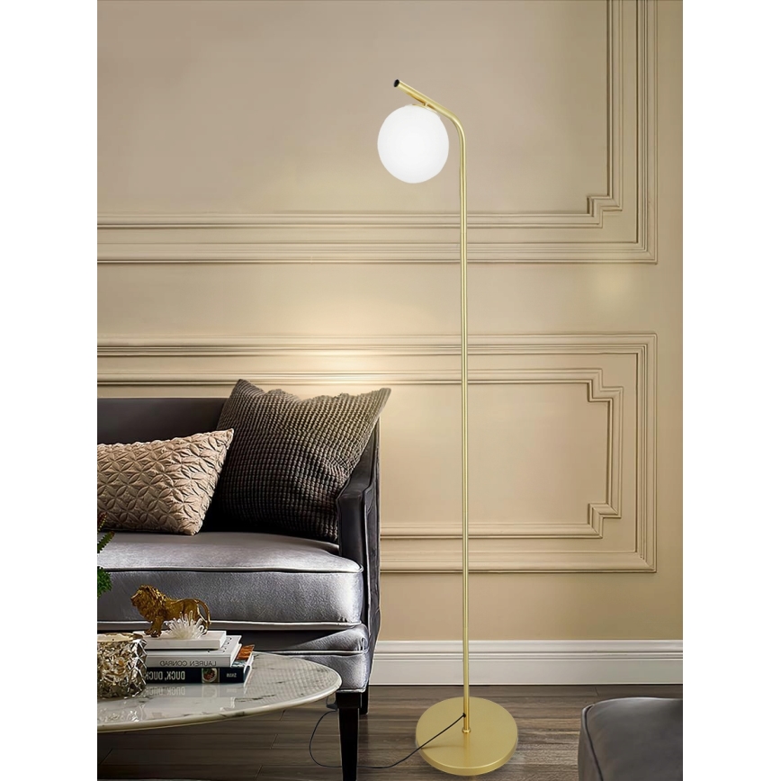 Lampadaire 1xG9/40W/230V doré/blanc