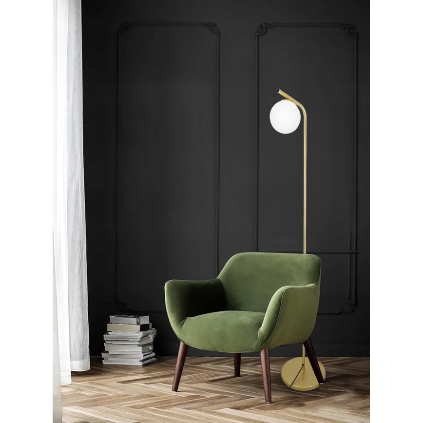 Lampadaire 1xG9/40W/230V doré/blanc