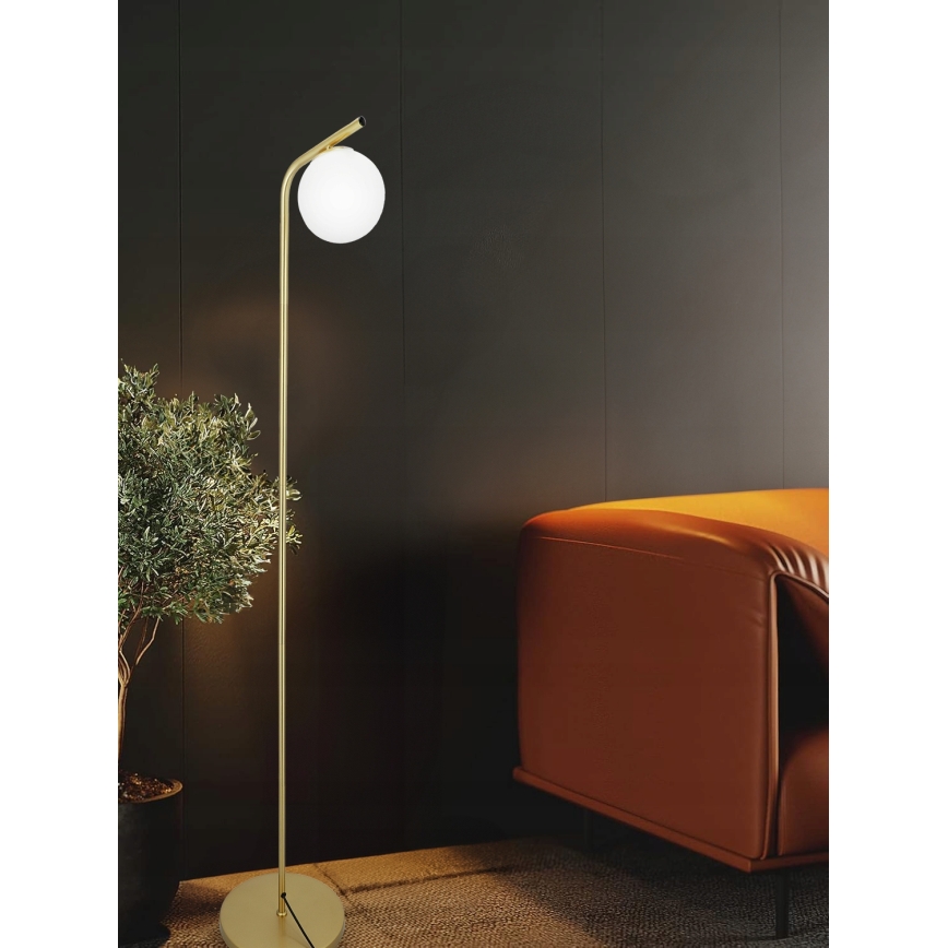 Lampadaire 1xG9/40W/230V doré/blanc