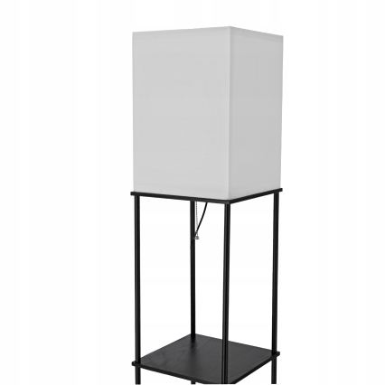 Lampadaire à étagères, 1 x culot E27 / 40W / 230V, hauteur 160 cm, noir/blanc