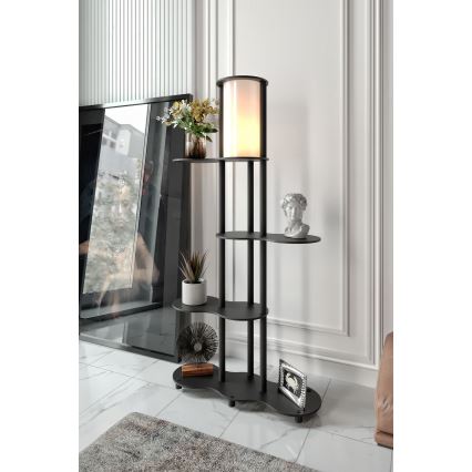 Lampadaire à étagères NOTO 1xE27/40W/230V noire