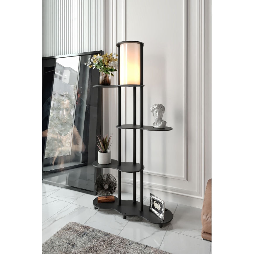 Lampadaire à étagères NOTO 1xE27/40W/230V noire