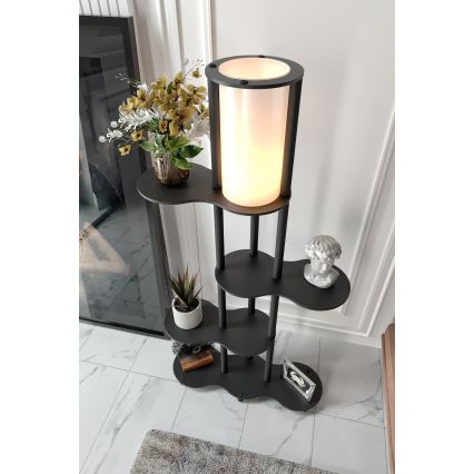 Lampadaire à étagères NOTO 1xE27/40W/230V noire