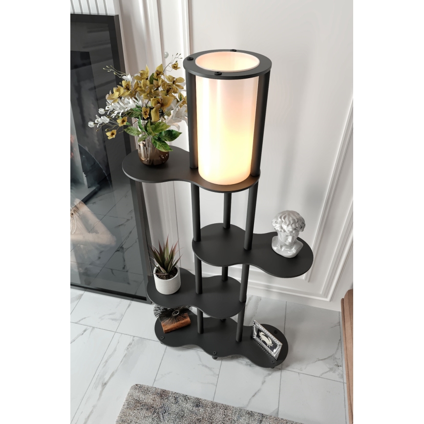 Lampadaire à étagères NOTO 1xE27/40W/230V noire