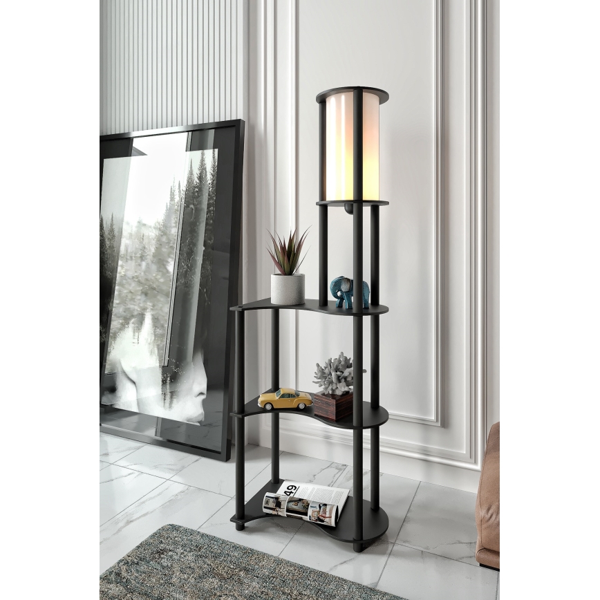 Lampadaire à étagères NOTO 1xE27/40W/230V noire