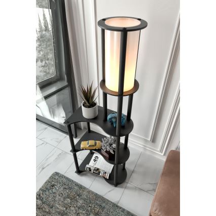 Lampadaire à étagères NOTO 1xE27/40W/230V noire