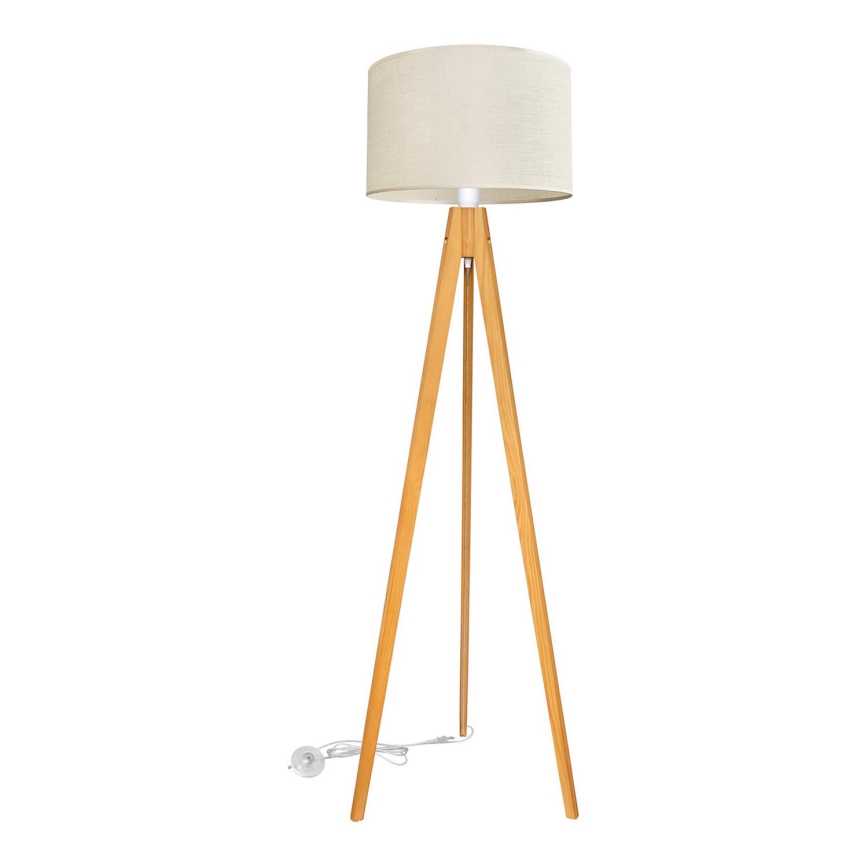 Lampadaire ALBA 1xE27/15W/230V crème/chêne