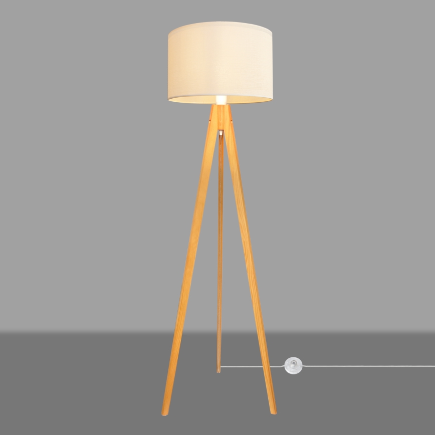 Lampadaire ALBA 1xE27/15W/230V crème/chêne
