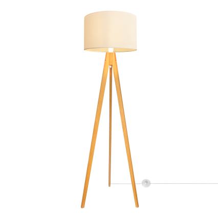 Lampadaire ALBA 1xE27/15W/230V crème/chêne