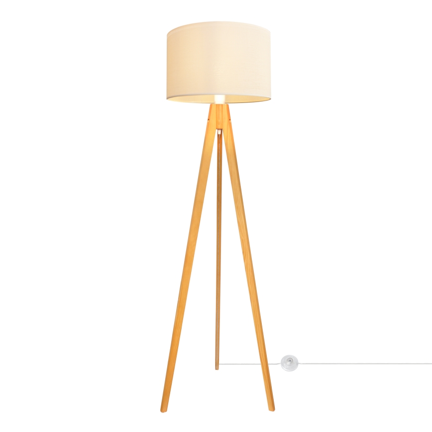 Lampadaire ALBA 1xE27/15W/230V crème/chêne