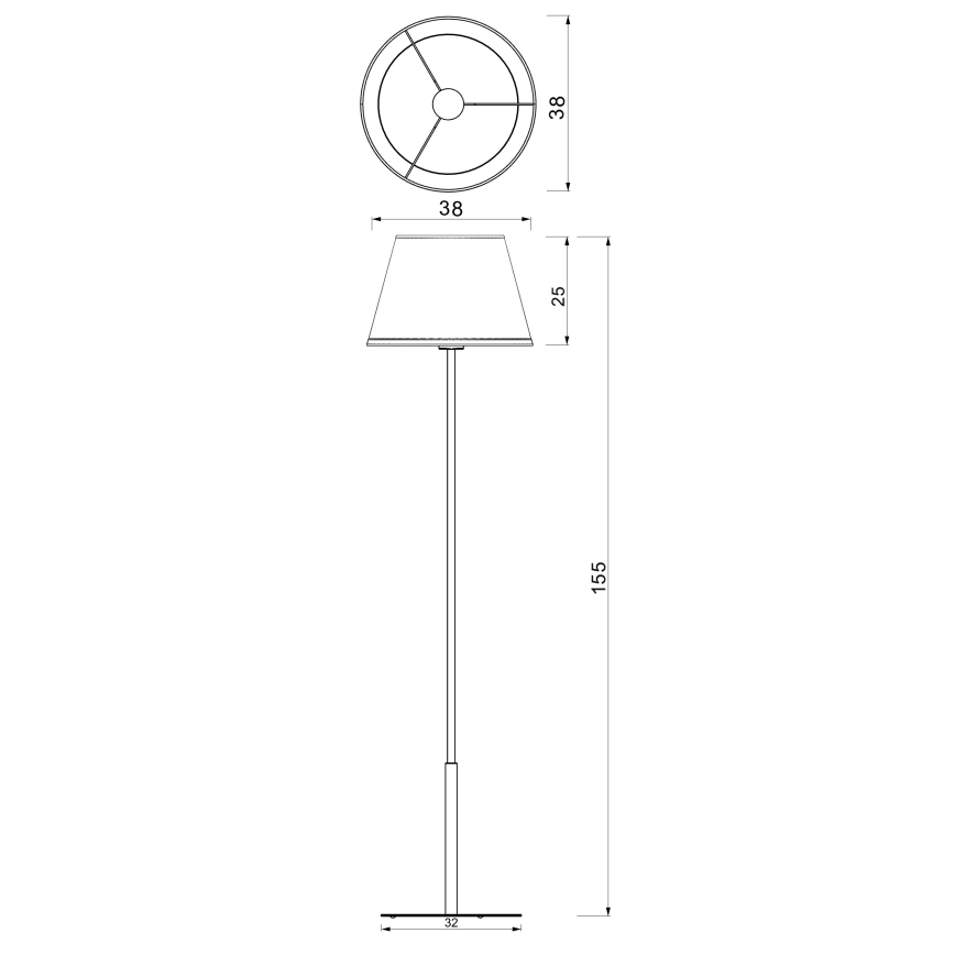 Lampadaire ARDEN 1xE27/15W/230V beige