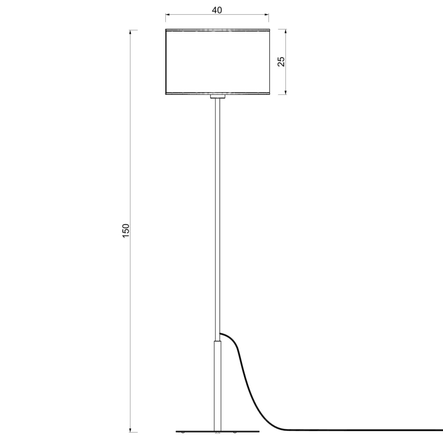 Lampadaire ARDEN 1xE27/15W/230V beige