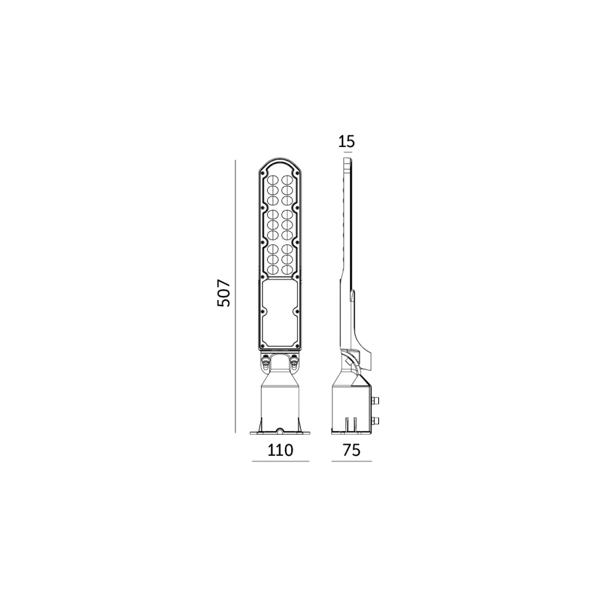 Lampadaire avec détecteur crépusculaire CYOTO LED/50W/230V IP65 4000K