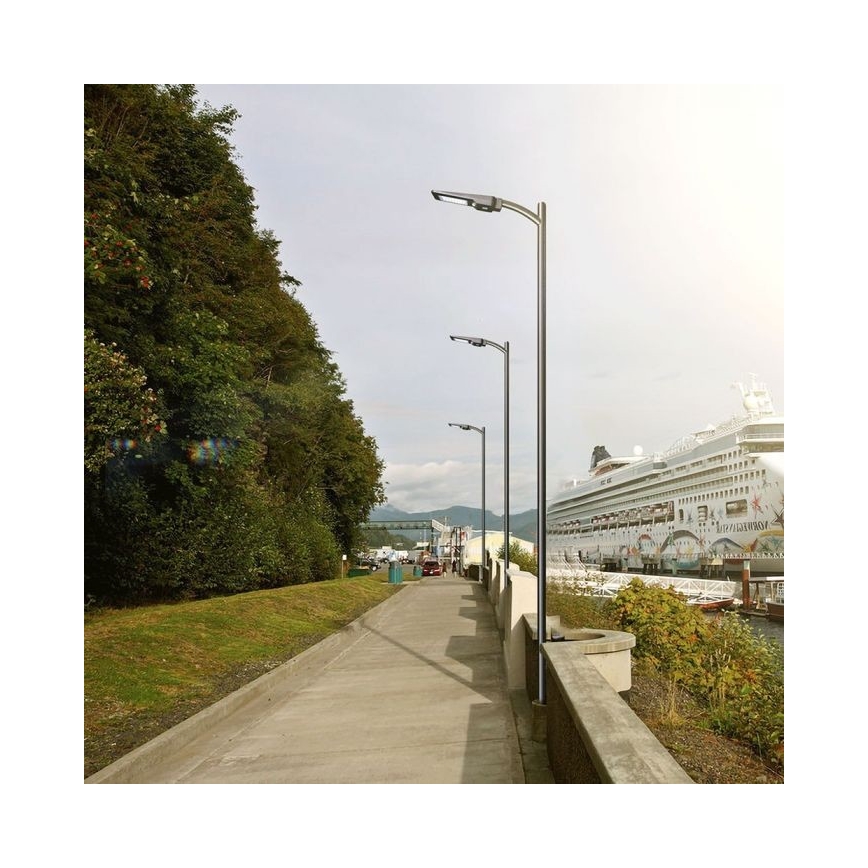 Lampadaire avec détecteur LED/40W/9,6V IP65 6000K + Télécommande