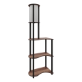 Lampadaire avec étagères 1xE27/40W/230V 140 cm noir/marron