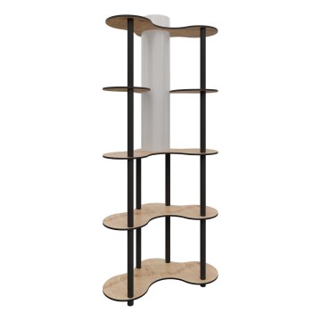 Lampadaire avec étagères 1xE27/40W/230V 150 cm noir/beige