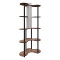 Lampadaire avec étagères 1xE27/40W/230V 150 cm noir/marron
