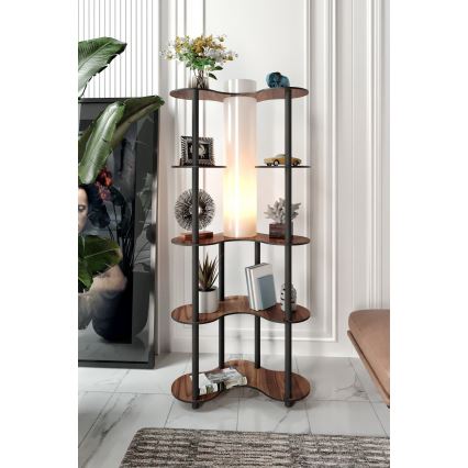 Lampadaire avec étagères 1xE27/40W/230V 150 cm noir/marron
