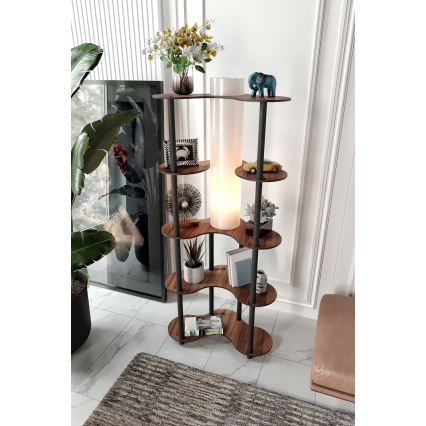 Lampadaire avec étagères 1xE27/40W/230V 150 cm noir/marron