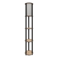 Lampadaire avec étagères 1xE27/40W/230V 150 cm noir/marron