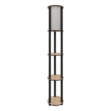 Lampadaire avec étagères 1xE27/40W/230V 150 cm noir/marron