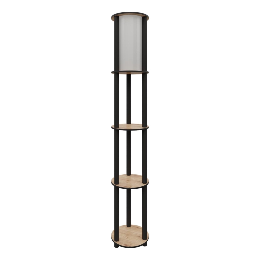 Lampadaire avec étagères 1xE27/40W/230V 150 cm noir/marron