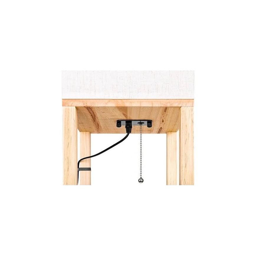 Lampadaire avec étagères 1xE27/60W/230V blanc/marron