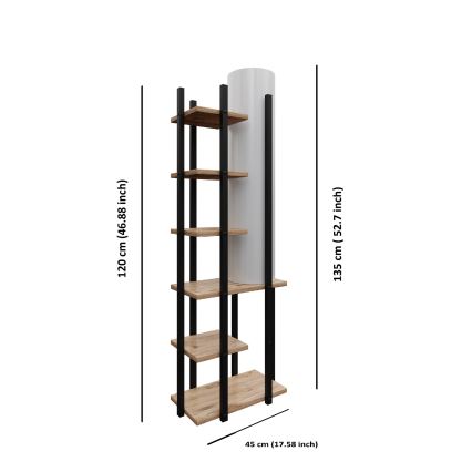 Lampadaire avec étagères MODA DOR 1xE27/40W/230V noir/marron