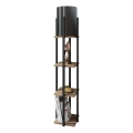 Lampadaire avec étagères NORA 1xE27/40W/230V noir/marron
